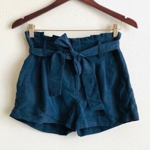 American Eagle Navy Paperbag Shorts